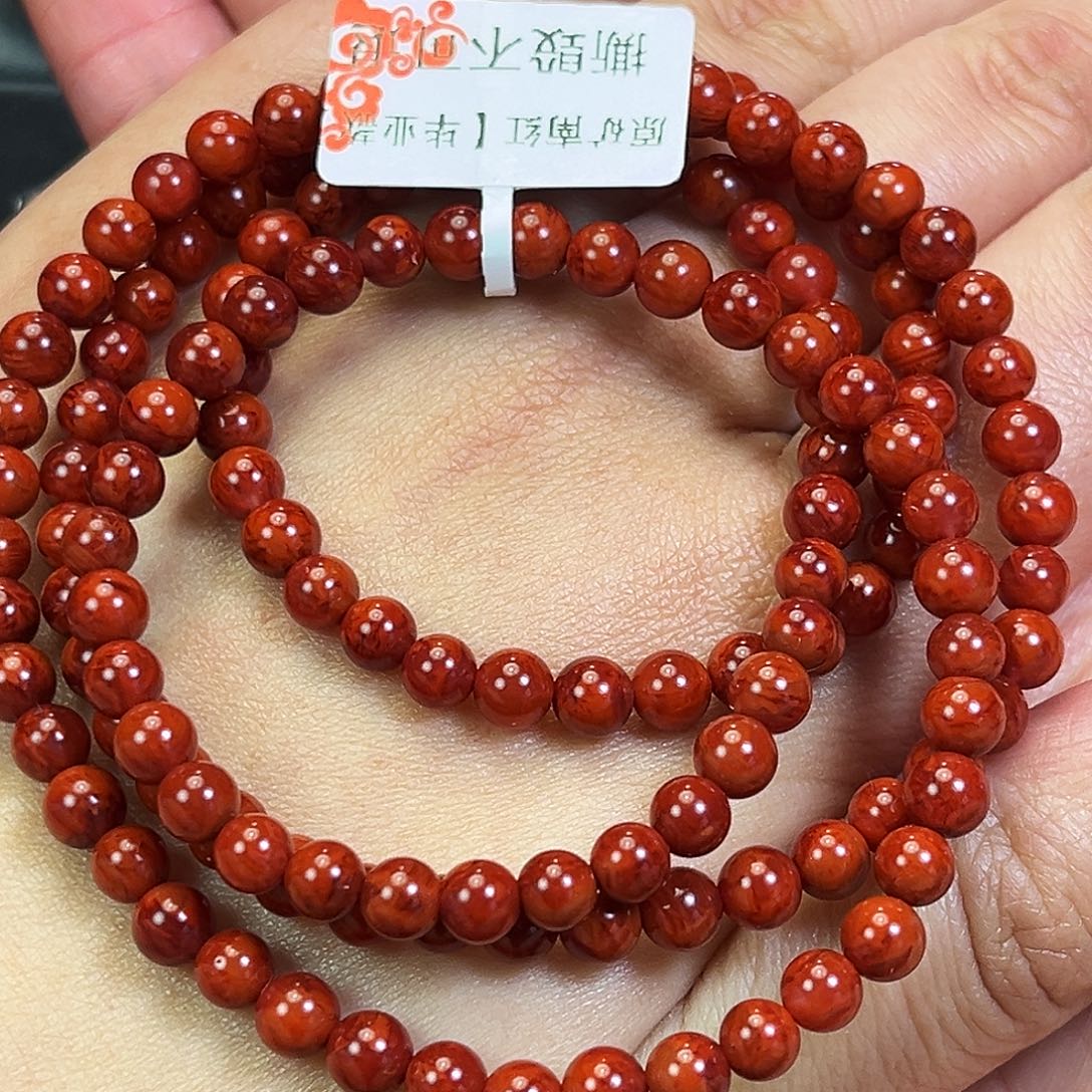 南红玛瑙原矿5mm火焰多圈未镶嵌