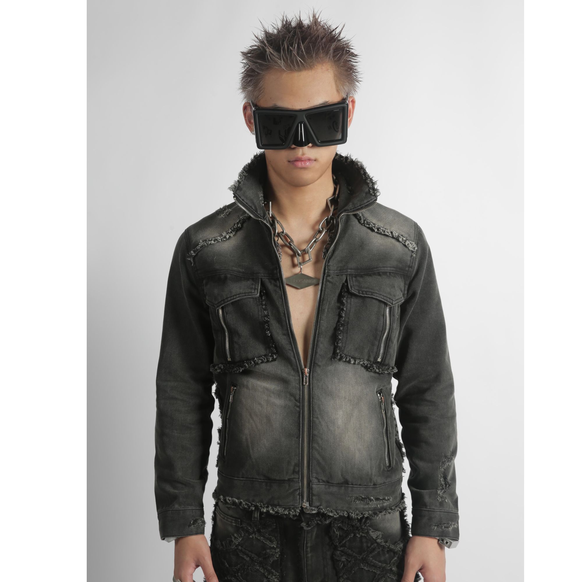 LE LOSANGE百搭潮流日常水洗牛仔夹克ZIP JACKET
