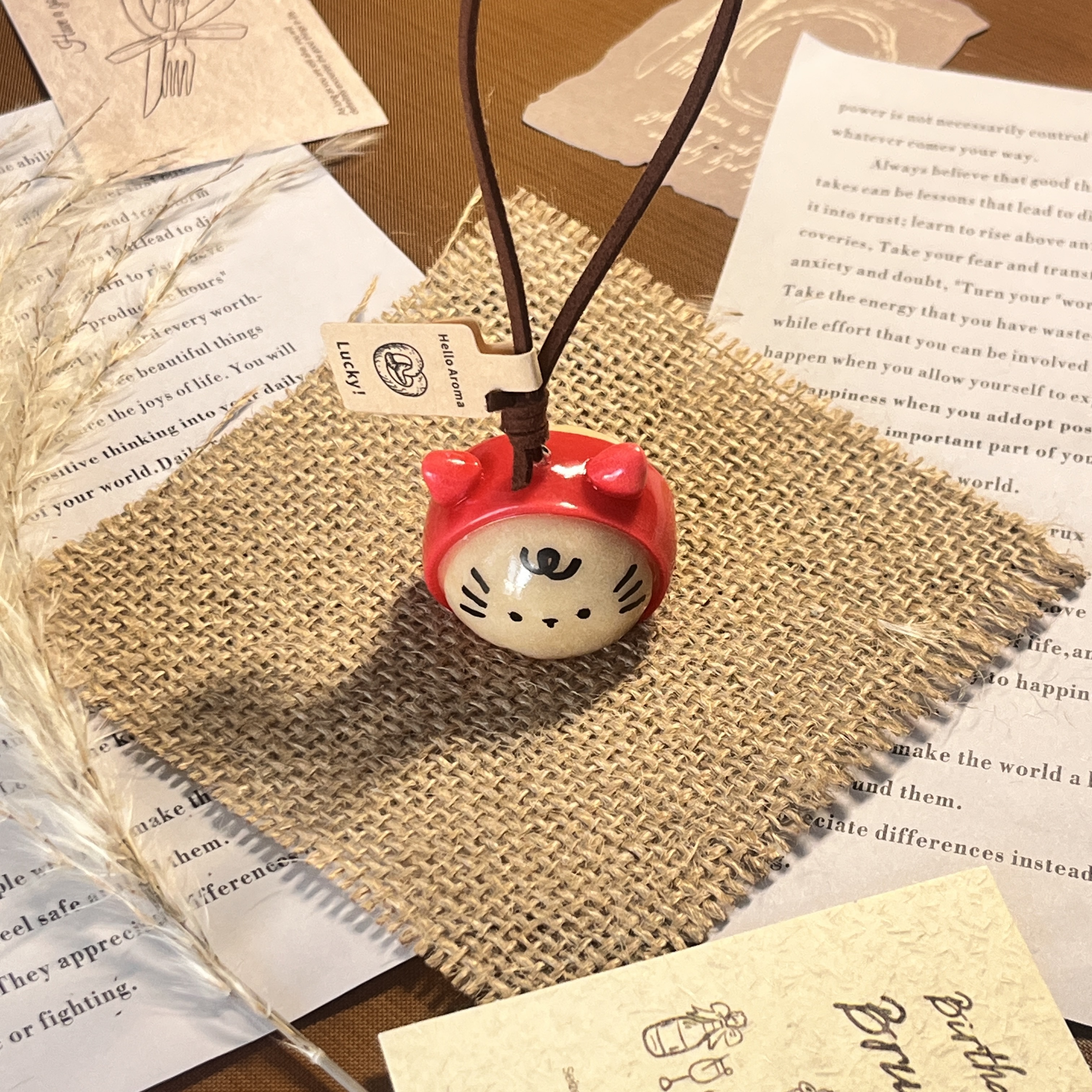 【包小汪】小红帽小猫碱水面包挂件「手工制品 默认微瑕」