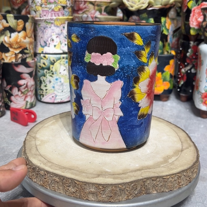 景德镇红陶精品手绘陶瓷