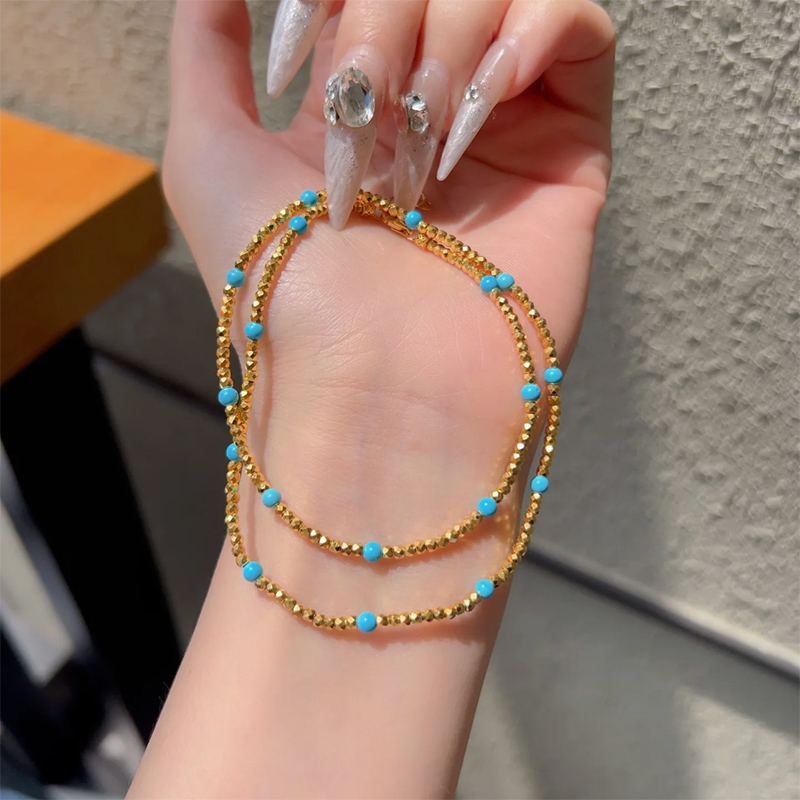 钛钢项链 新中式百搭蹦迪珠项链女气质简约锁骨链时尚叠戴配饰