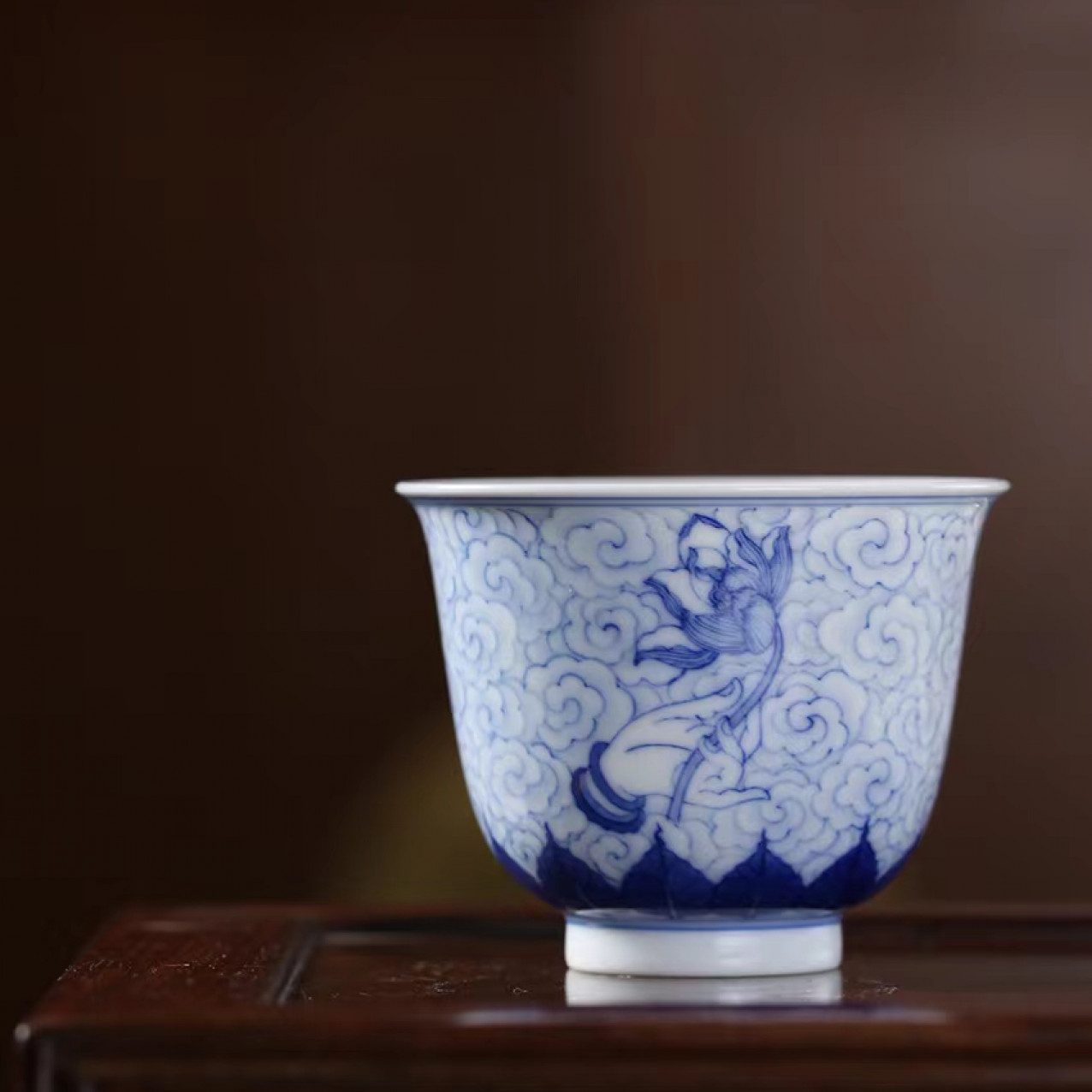 妙色丨青花缘起花神杯