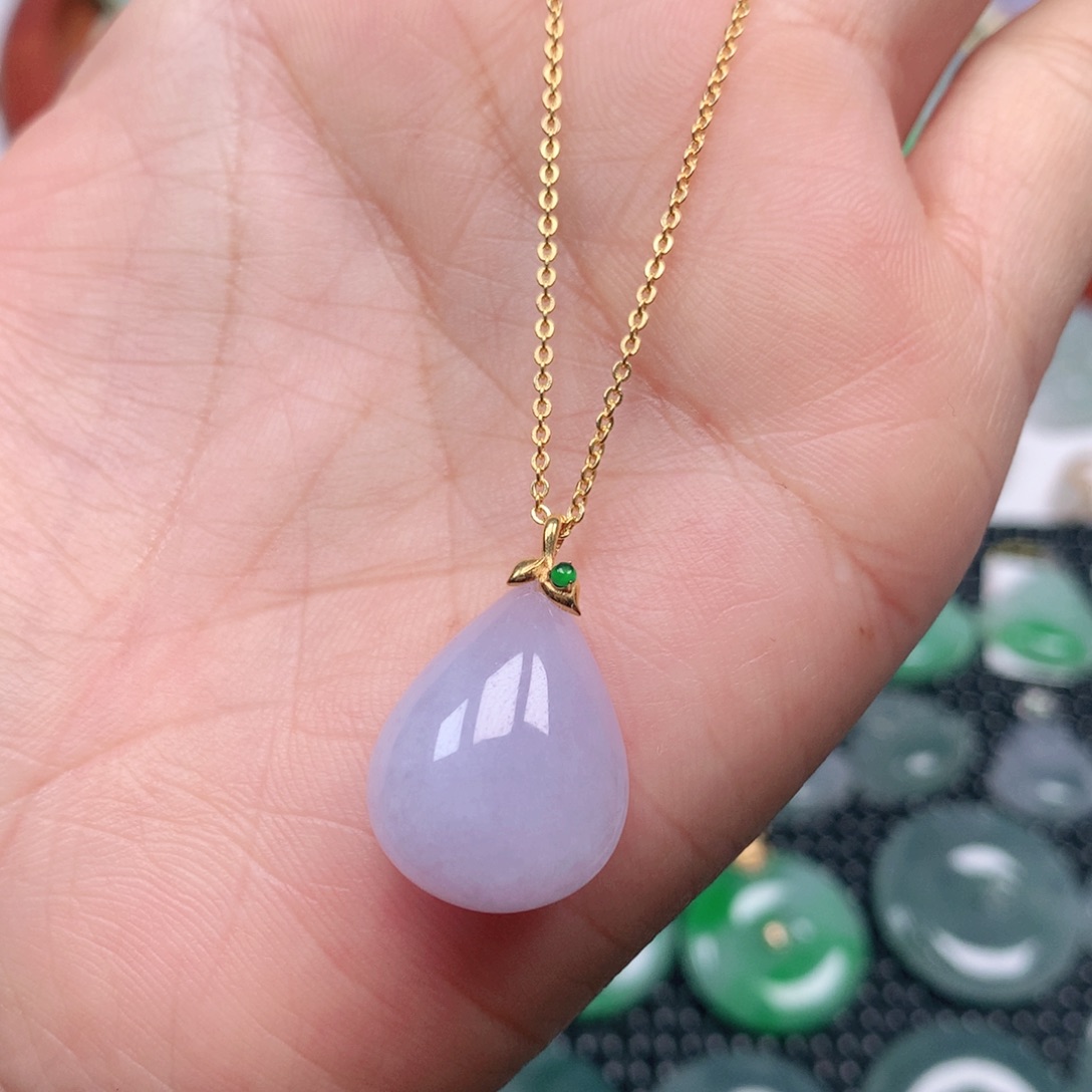 【闪购商品】翡翠吊坠(不含链)18K金镶嵌