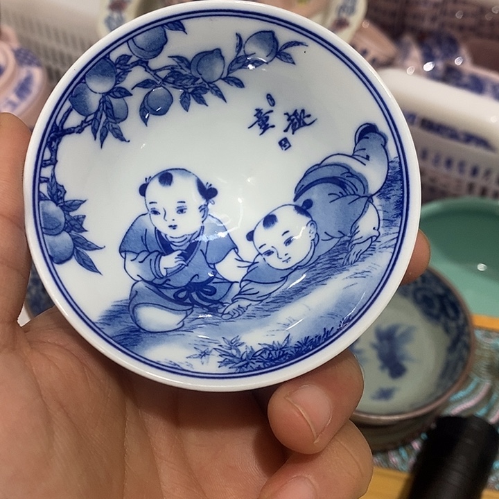 陶摆件景德镇陶瓷主人杯23455