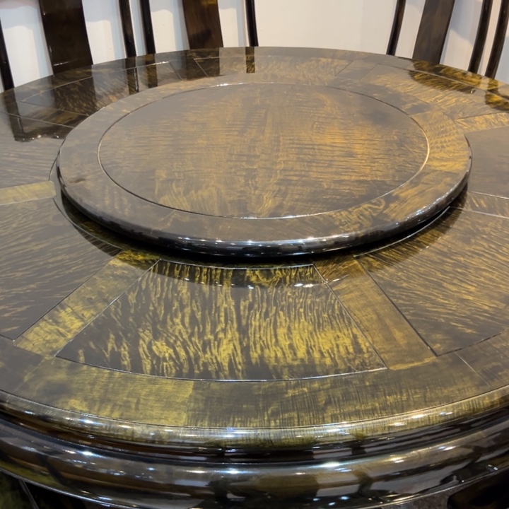 竹青**悔金丝楠木餐桌158