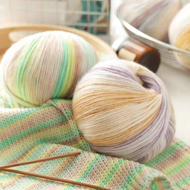 云团毛线系列中粗柔软绒毛棉线适合手工编织毛衣披肩
