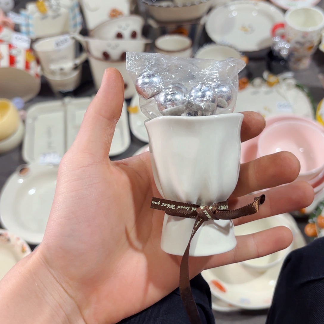 白瓷白色玫瑰花水果叉