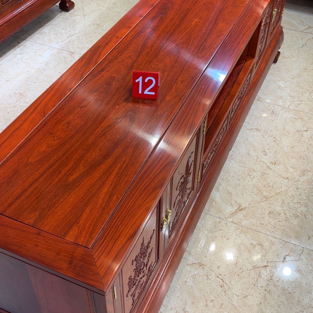 锦***鹏花梨木类柜类家具12号刺猬紫檀电视柜