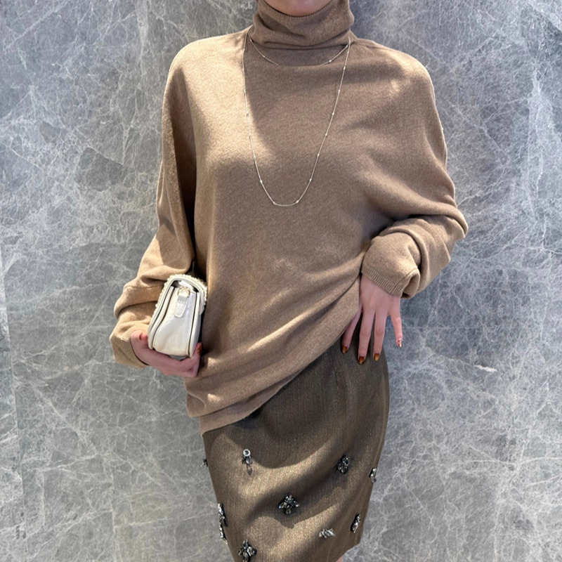 毛衣女款2025新款不规则设计感爆款外穿慵懒超好看针织打底衫上衣