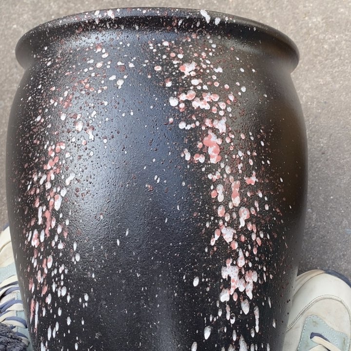 紫砂花盆高约30口约25