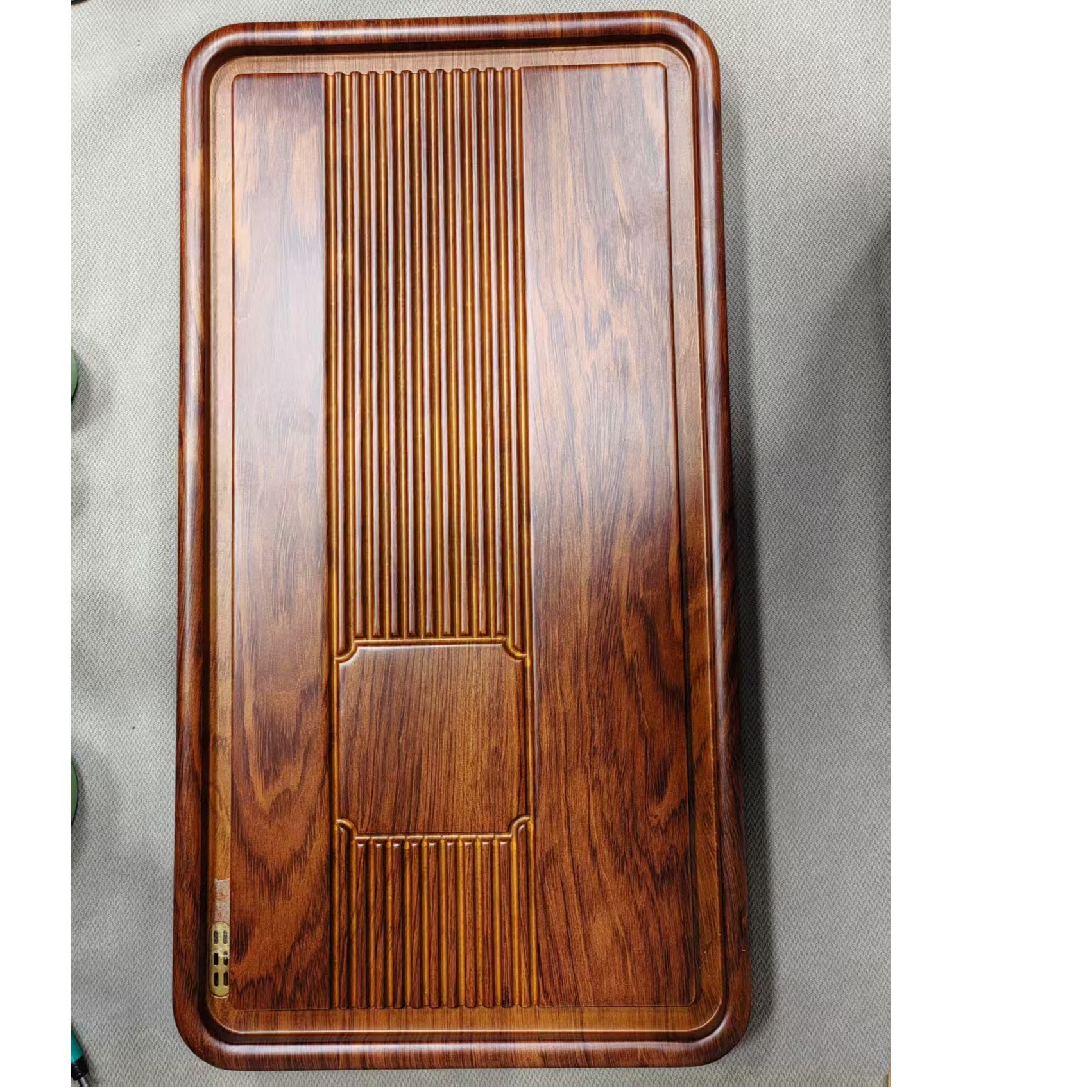 【花梨色纳福】60*32*4cm干湿两用茶盘长方形实木茶盘茶托盘家用