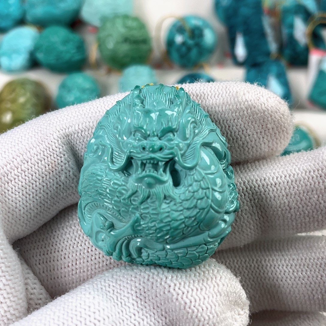 绿松石未镶嵌车挂