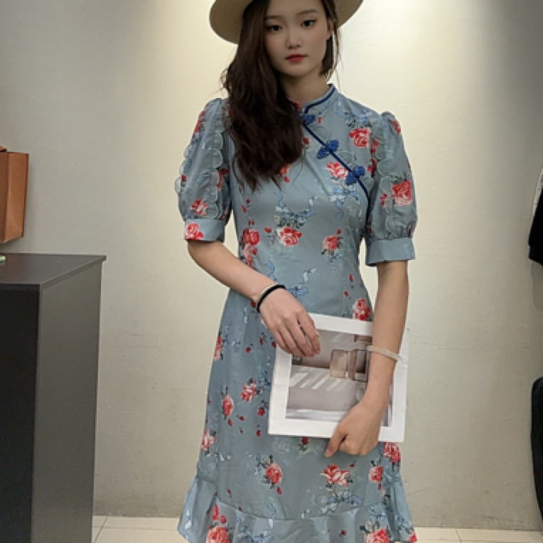 亏米福利2025年新款重工镶钻国风旗袍