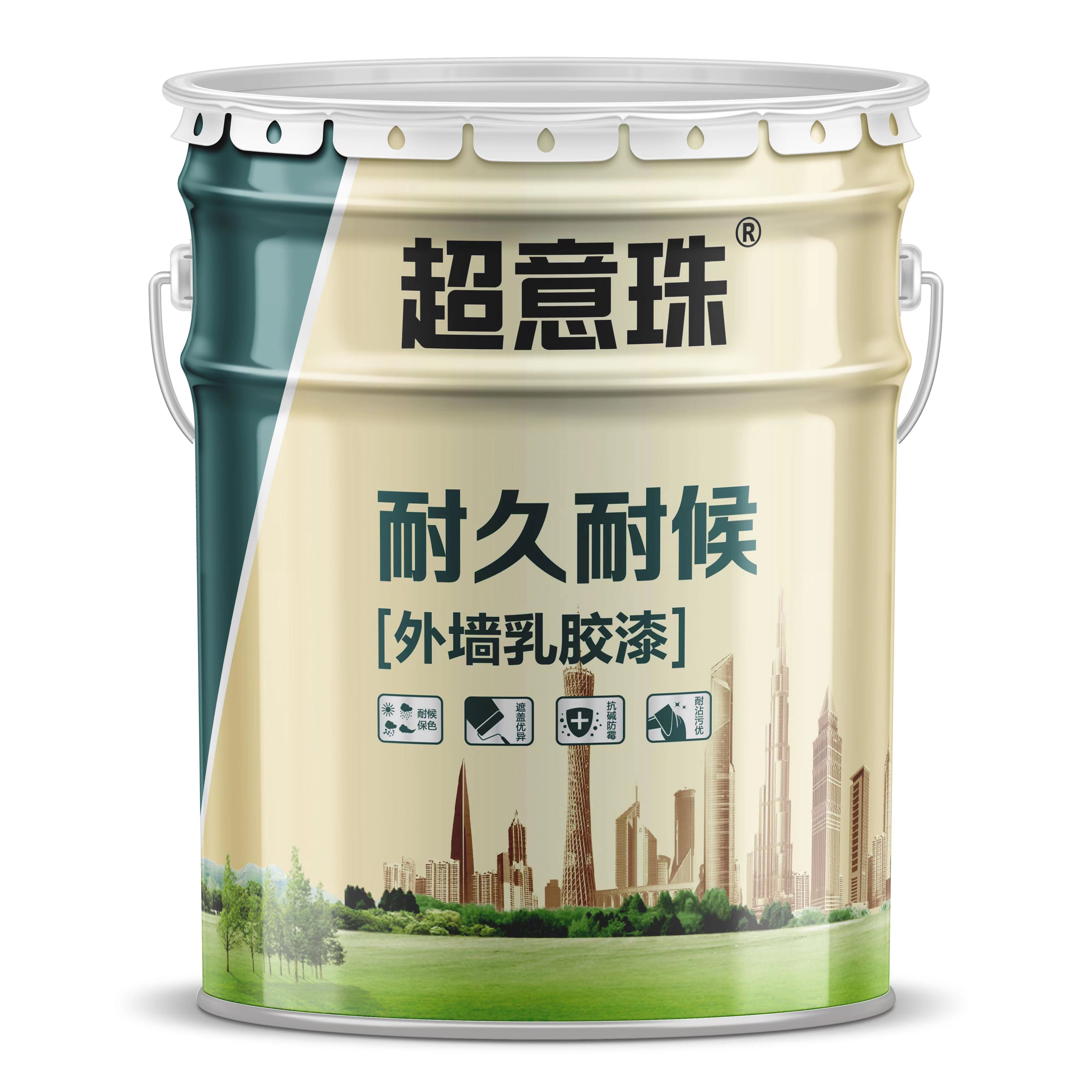 超意珠外墙乳胶漆新旧墙面涂刷翻新专用