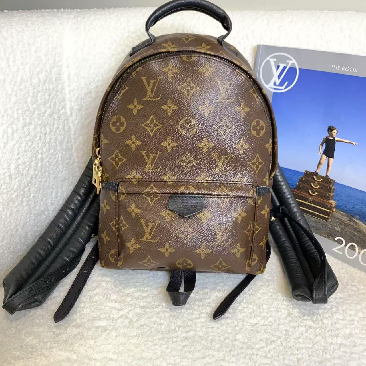 99新 LouisVuitton/路易威登 壹臻/老花书包小号双肩包/ 86350399