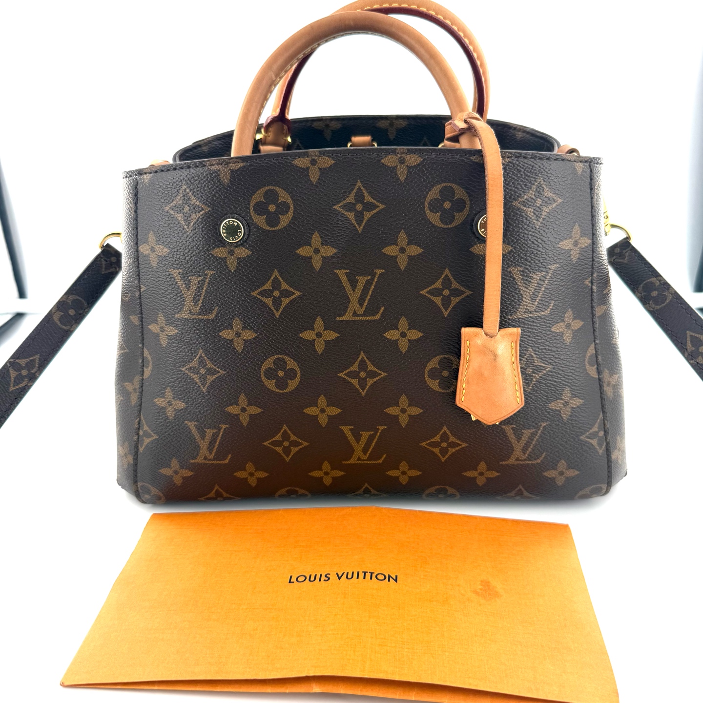 95新 LouisVuitton/路易威登 老花中号蒙田单间包 L7109