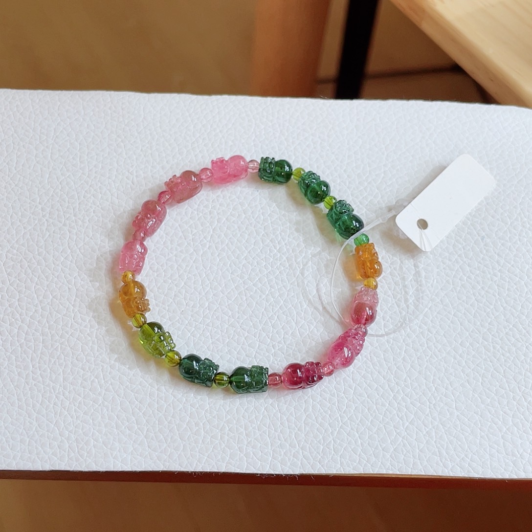 碧玺未镶嵌手链碧玺手链