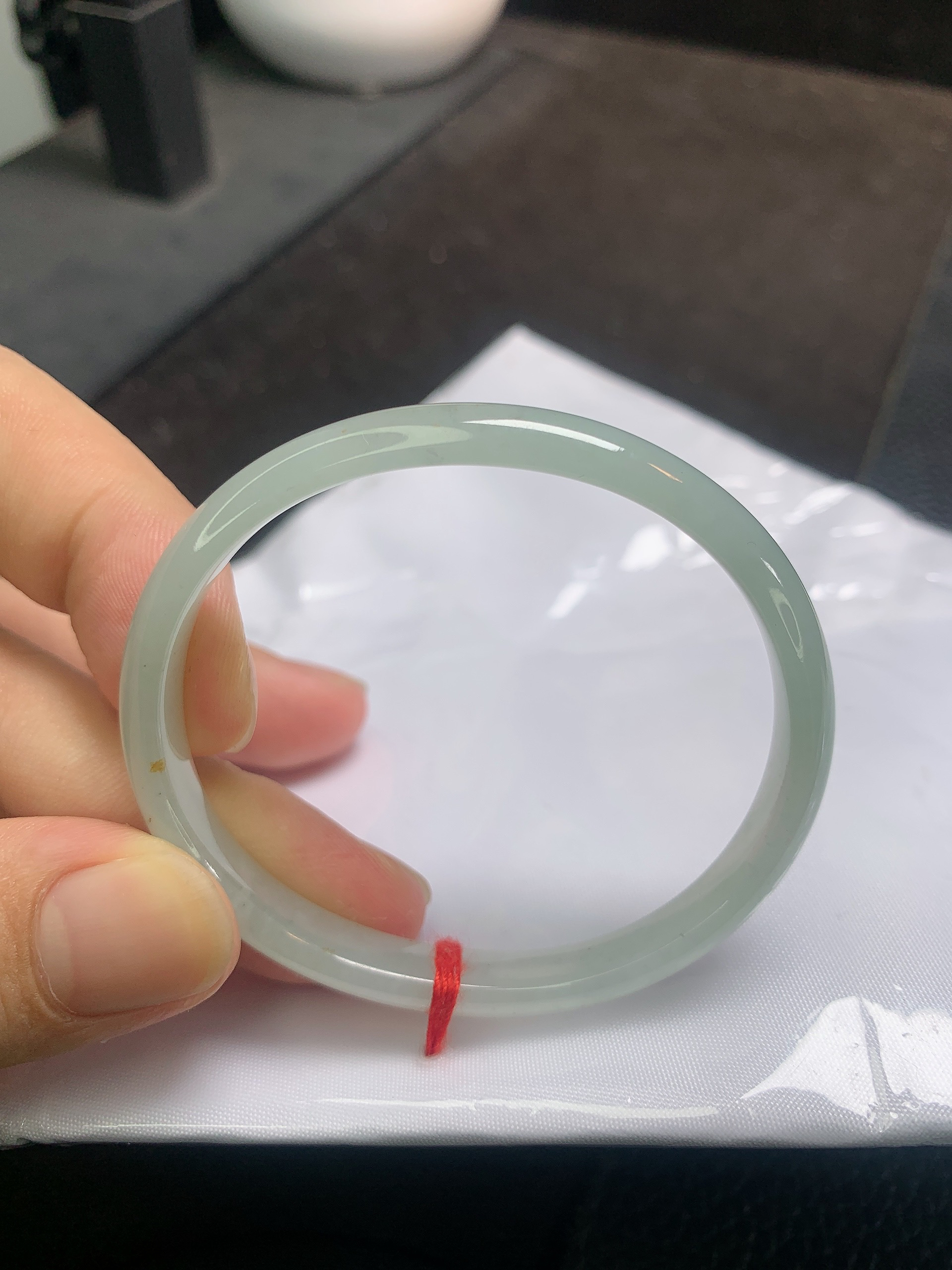 A230缅甸天然A货翡翠52-53圈口贵妃手镯