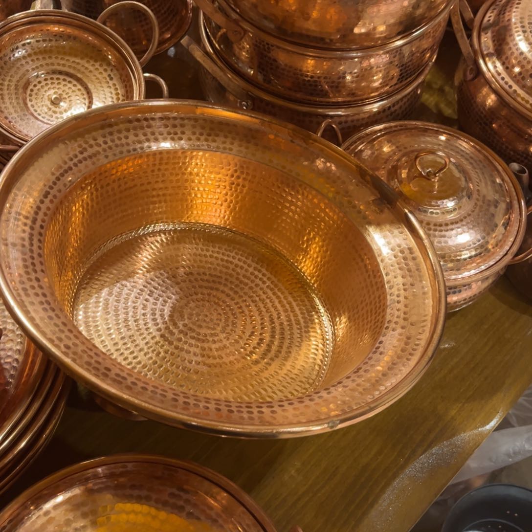 36铜盆手工锻打工艺