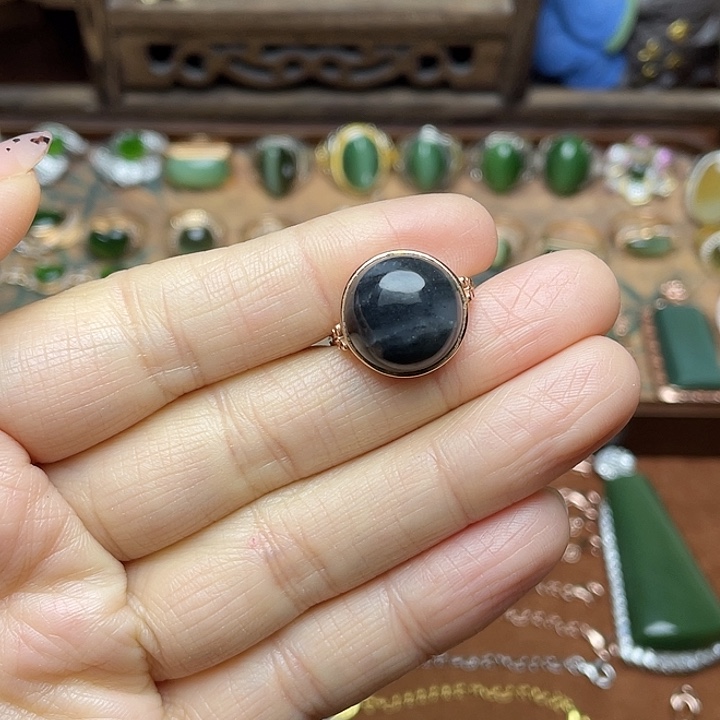 和田玉银S925镶嵌吊坠(赠链)