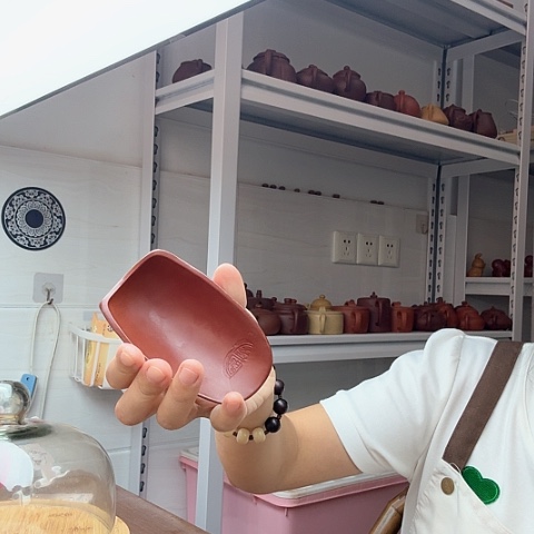紫砂茶案知足常乐茶则