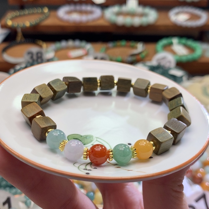 翡翠未镶嵌手链翡翠d55卡7.5