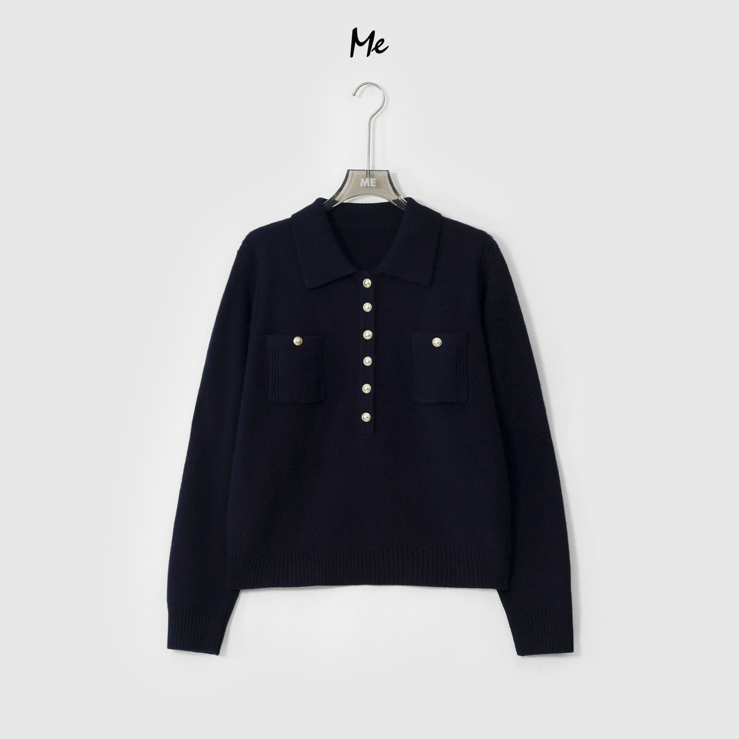 ME【C100%绵羊毛克洛伊】奢牌感复古显瘦百搭时尚针织毛衣MESA1927