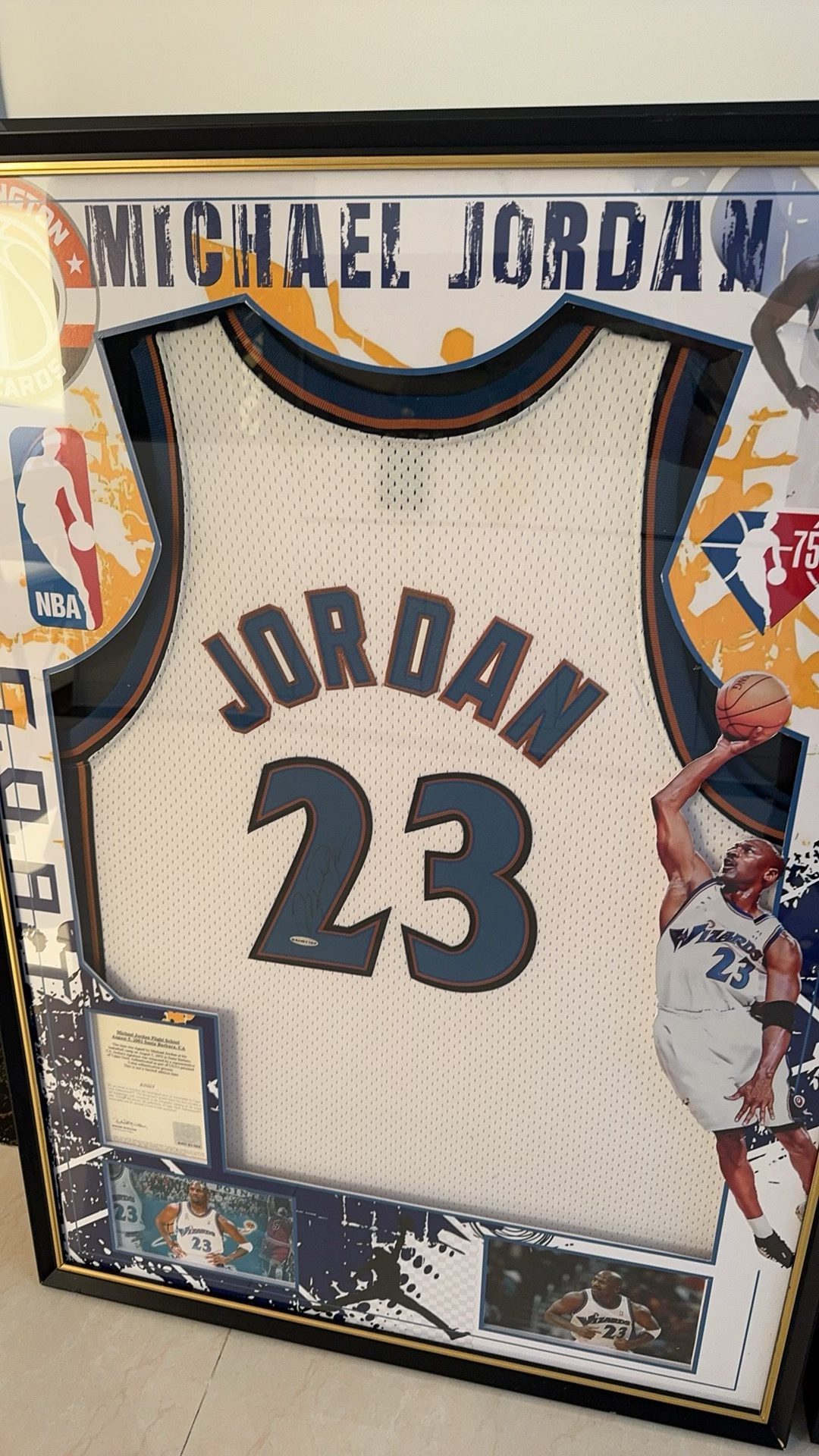 奇才乔丹亲签球衣UDA认证