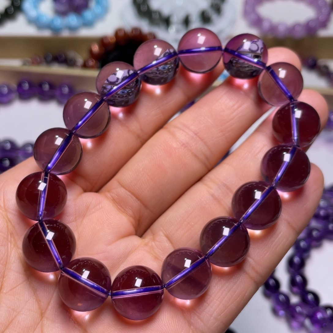 水晶手链未镶嵌巴西紫水晶