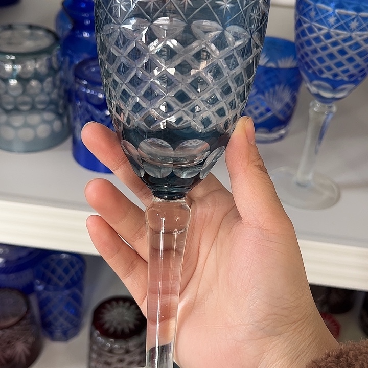 手柄款水晶玻璃微瑕一个