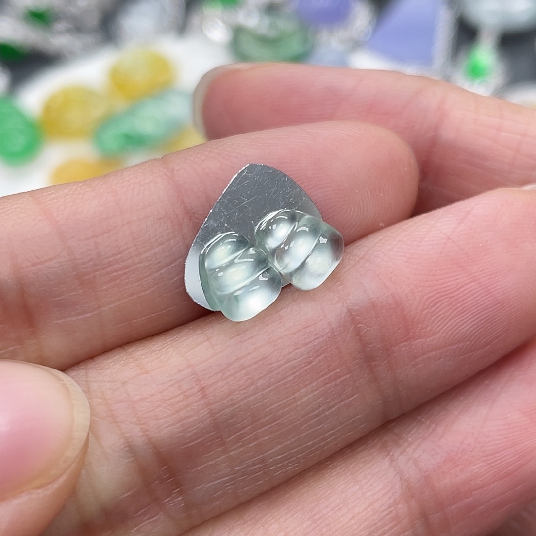 翡翠颈饰未镶嵌玻璃豆子