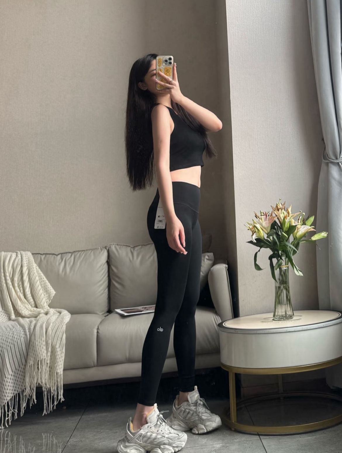 A1o高腰弹力提臀紧身运动健身骑行瑜伽裤翘臀塑形健身裤子