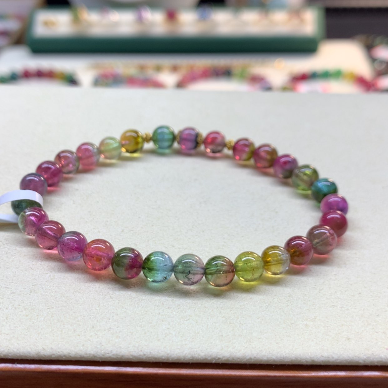 【闪购商品】碧玺手串未镶嵌西瓜碧玺6.2mm