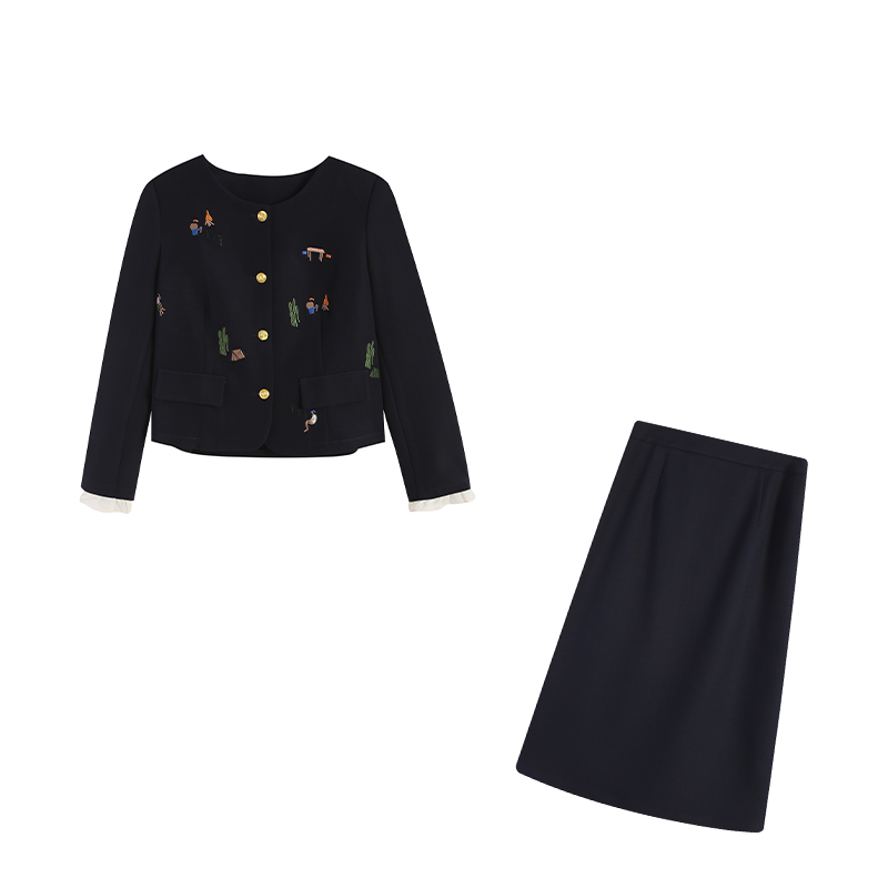 【闭店清仓】藏青色套装ZL110160