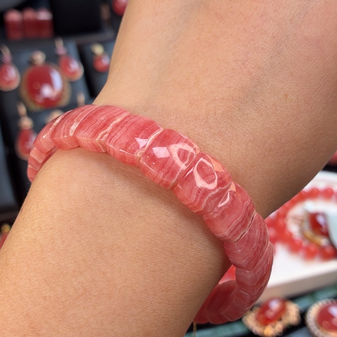 菱锰矿（红纹石）未镶嵌手串福利款