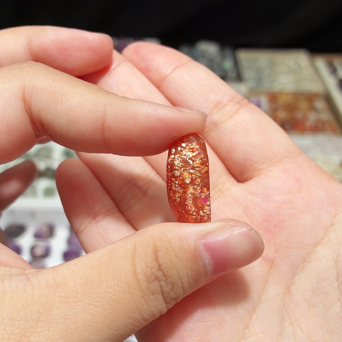 水晶未镶嵌吊坠(不含链)金太阳 随形 打孔定制不退换