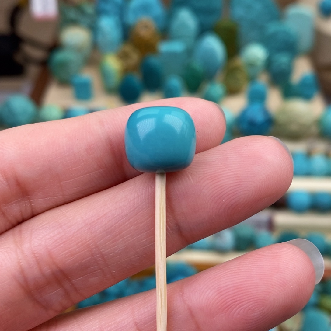 绿松石珠宝奇石未镶嵌11.5mm