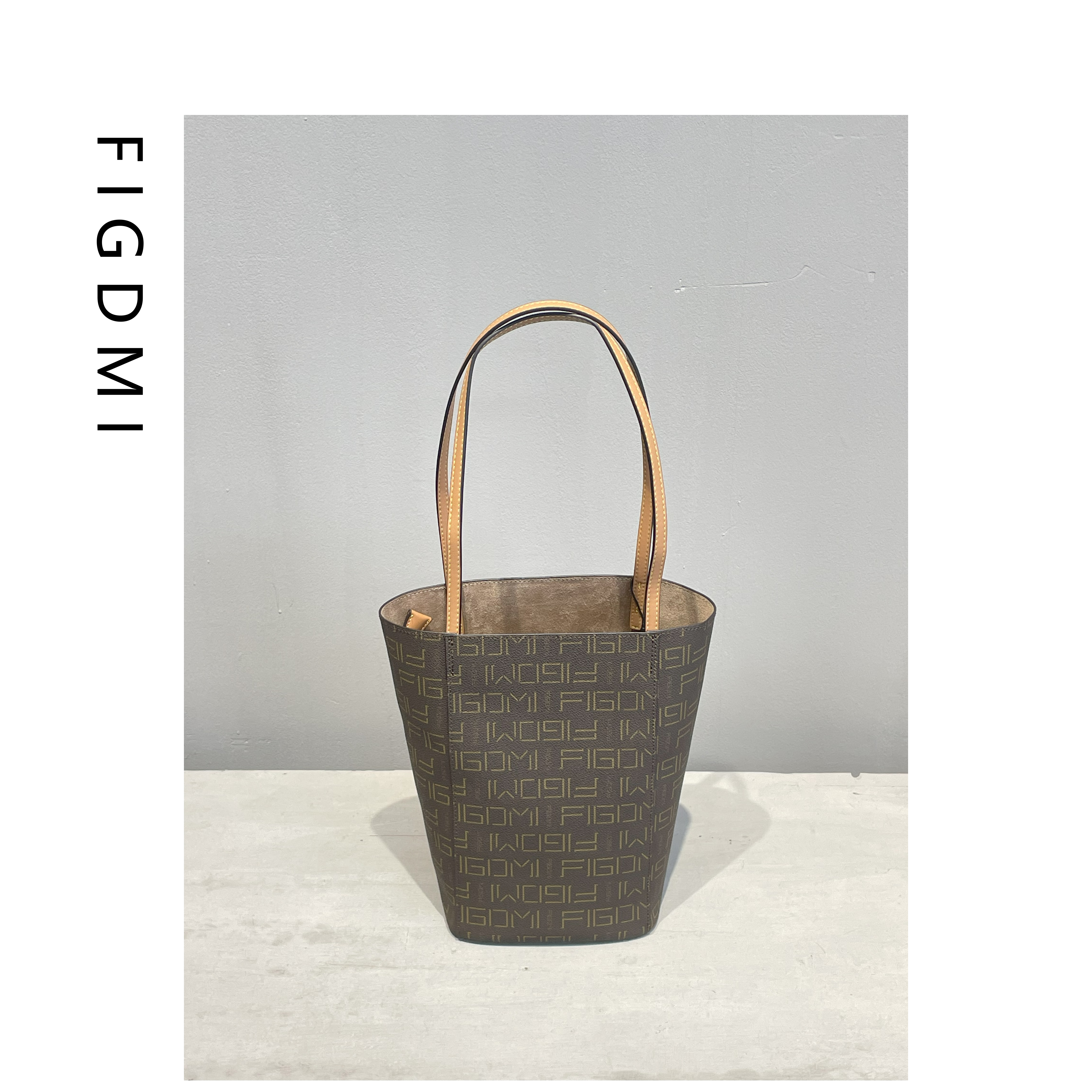 FIGDMI/菲格迪迈新款时尚轻奢通勤女包单肩包水桶包腋下子母包F14