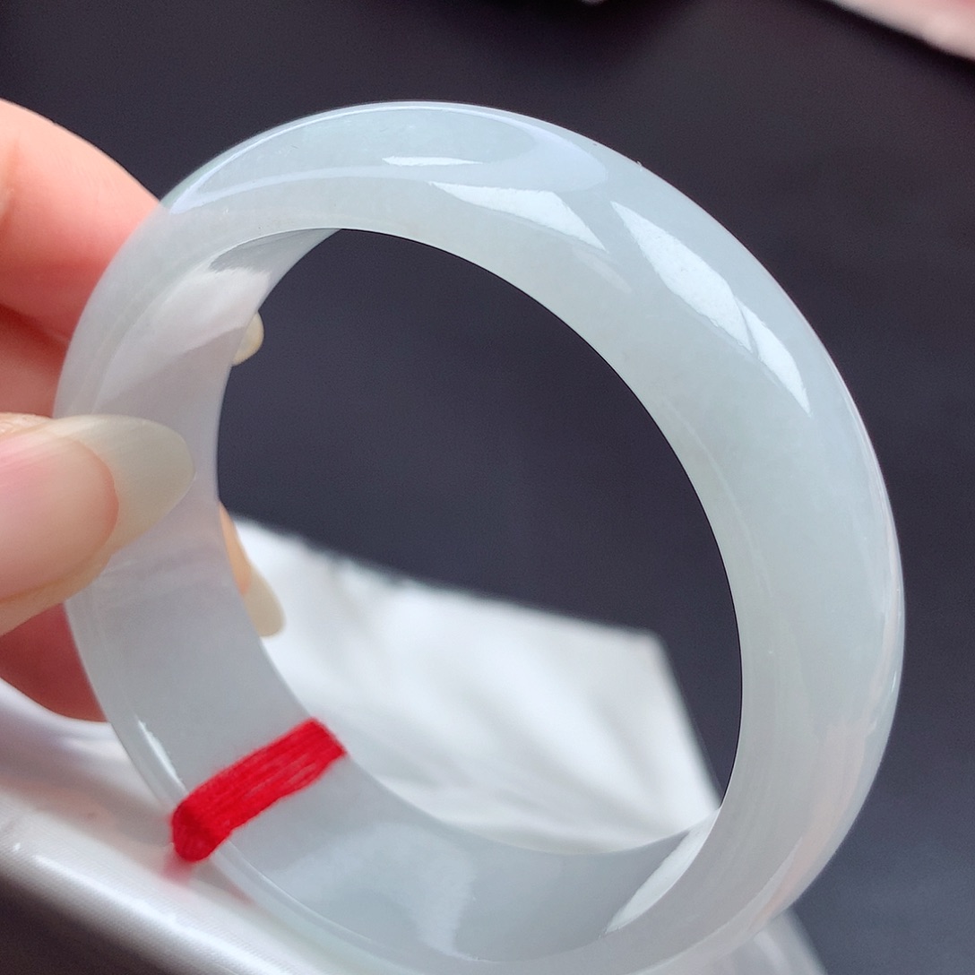 翡翠未镶嵌手镯53.5圈口