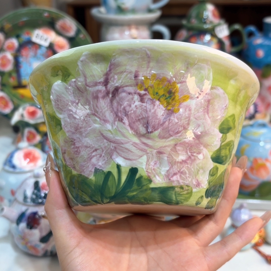 景德镇手绘高温釉下彩陶瓷茶具