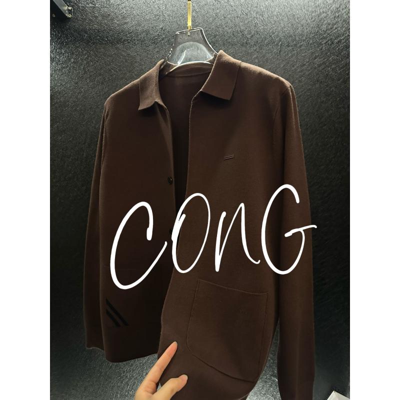 轻《CONG》轻奢时尚百搭美拉德色系老钱风针织开衫78611