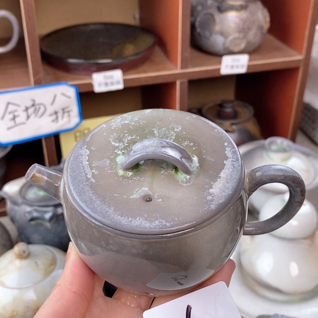 6高白灰调汉瓦壶～折后