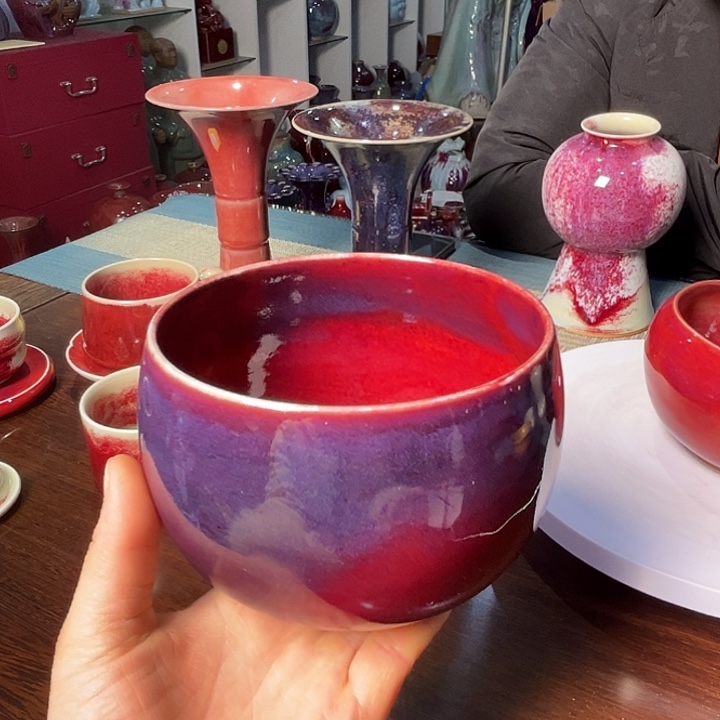 洗***奎瓷片钧瓷钧瓷摆件钧瓷摆件