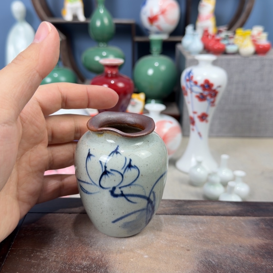 陶瓷手工小花器摆件