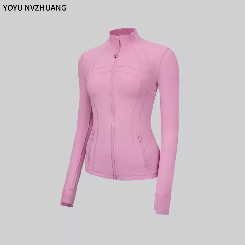 【瑜伽服】女士长袖立领修身健身服跑步瑜伽运动外套