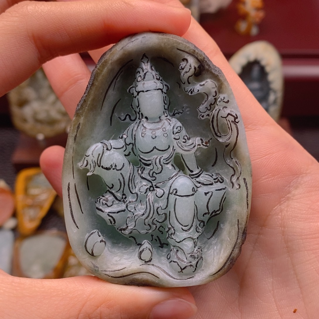 @***¥定制翡翠未镶嵌天然缅料a货翡翠