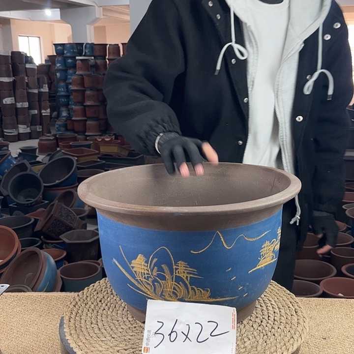 红陶紫砂花盆紫砂