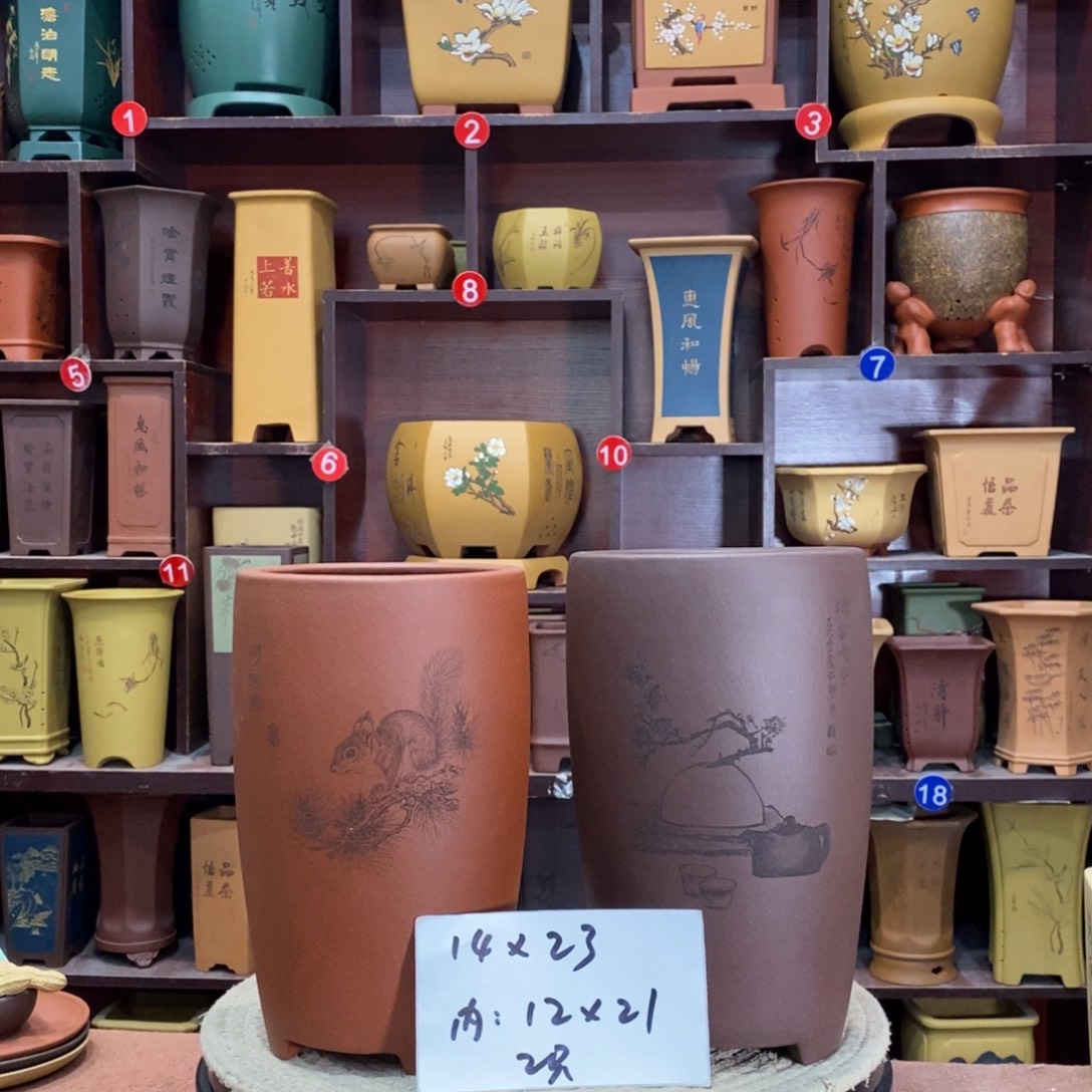 紫砂艺术紫砂花盆