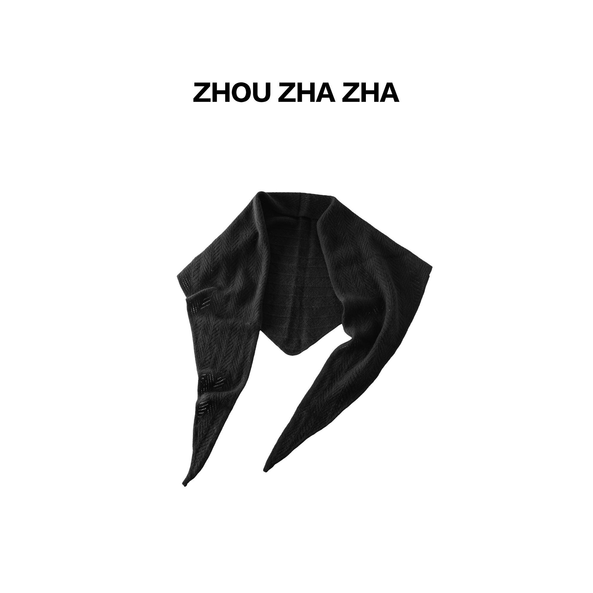 【周炸炸】全羊毛 极简黑灰调氛围感大披肩围巾#250956