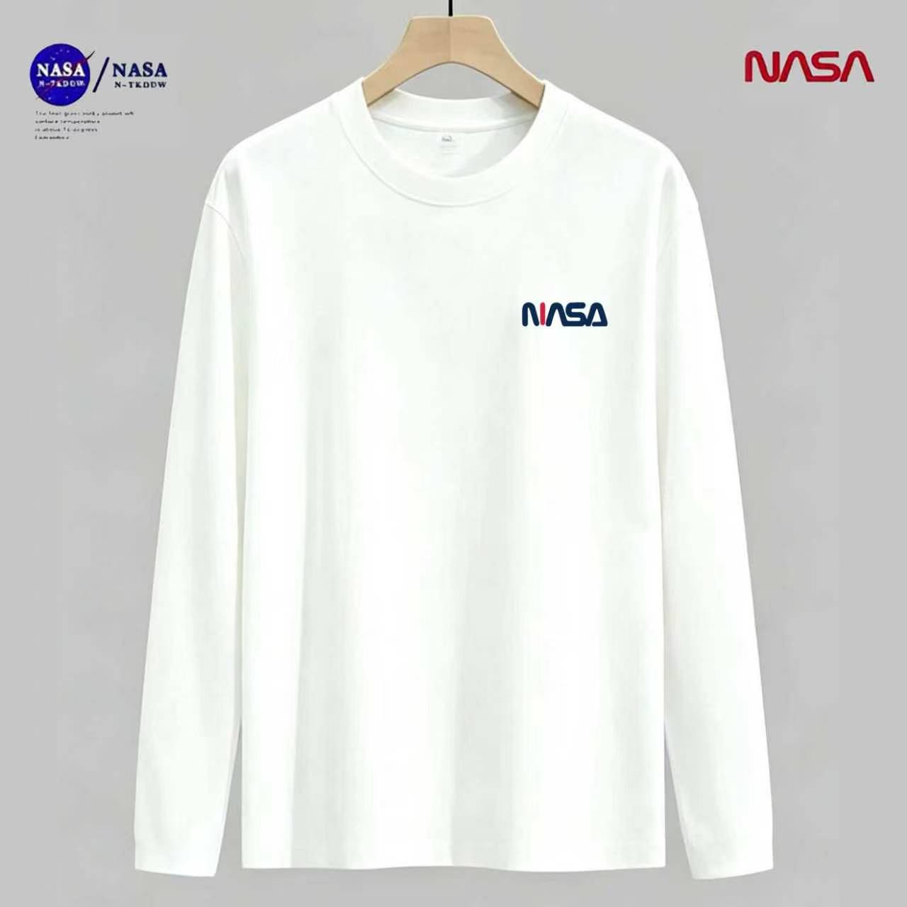 【万针刺绣】NASA联名秋衣微宽松秋冬时尚男女同款秋衣休闲百搭长
